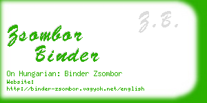 zsombor binder business card